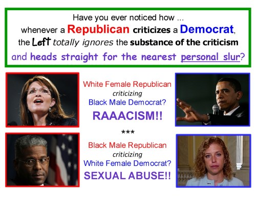 Left chooses slander over substance every time