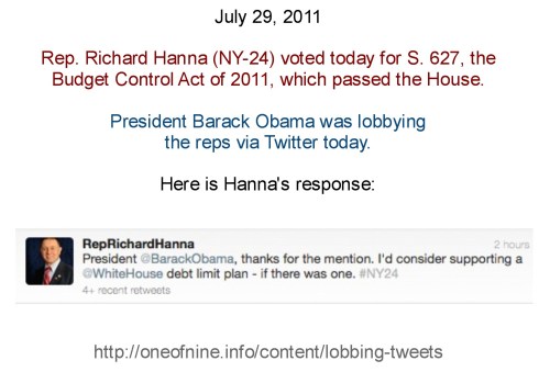 2011_07 29 Lobbing tweets