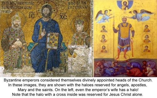 Eastern Emperors seen as God's chosen deputies
