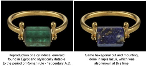 1st c emerald and lapis repros