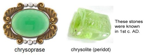 chrysoprase chrysolite peridot