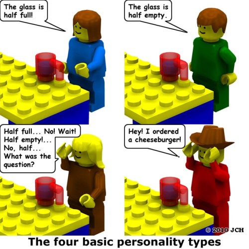 Farside in LEGO - The 4 personality types
