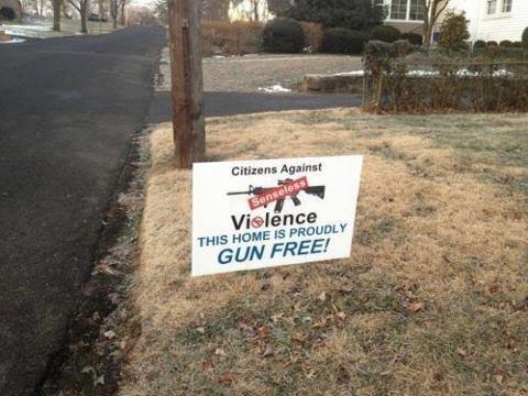 This home is proudly gun free