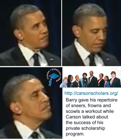 2 Obama as Carson talks about scholarships