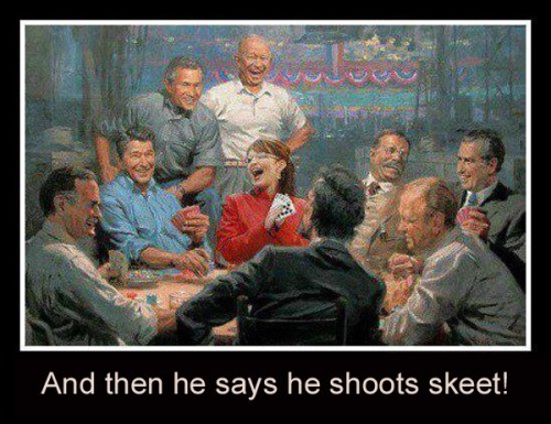 And then, he says he shoots skeet!