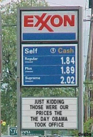 Gas prices when Obama took office