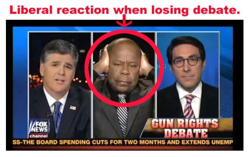 Liberal reaction when losing debate