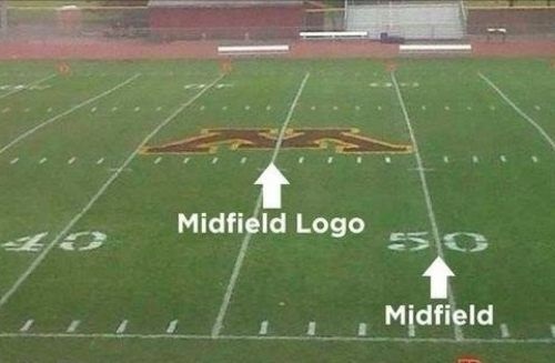 You had one job - midfield logo