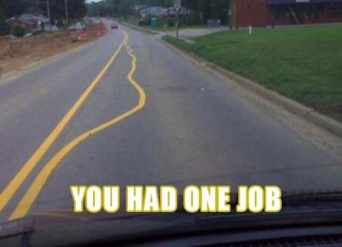 You had one job - road line