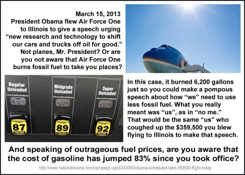 2013_03 15 Obama burns gas to preach about gas consumption