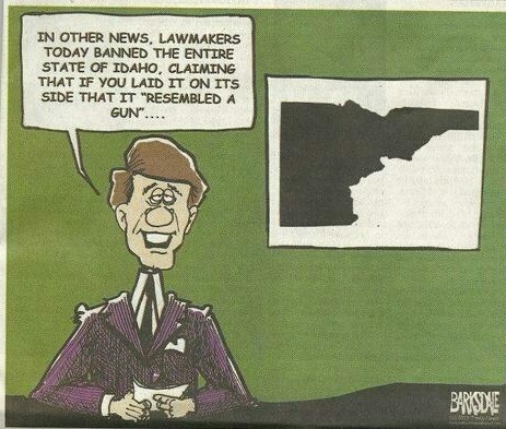 Liberals ban Idaho for looking like a gun