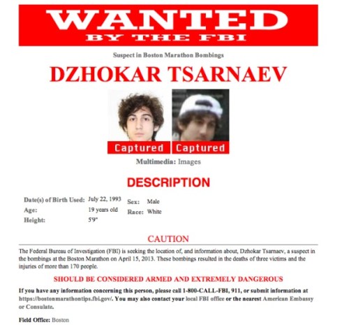 FBI wanted poster - CAPTURED