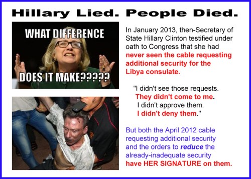 Hillary Lied People Died