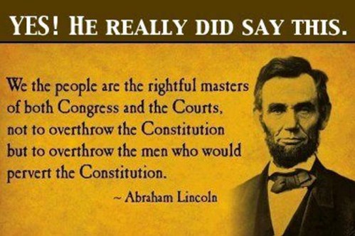 Lincoln overthrow those who would pervert Constitution