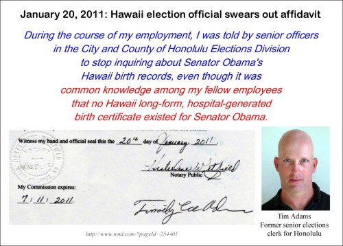 2011_01 24 Election clerk says there is no long form bc for Obama