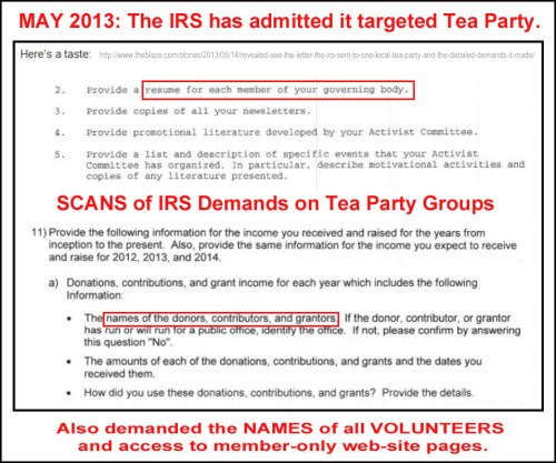IRS demands Tea Party provide confidential info