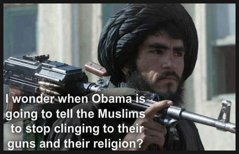 Muslims clinging to guns and religion