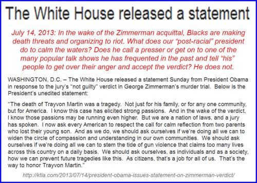 2013_07 14 The WH released a statement