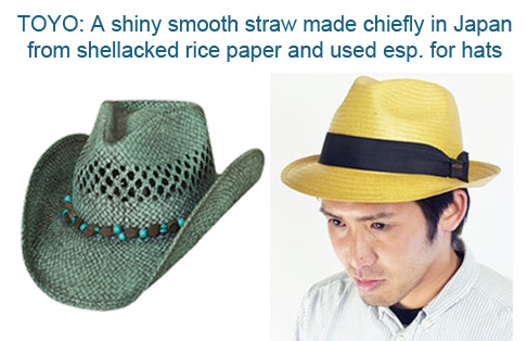 toyo Japanese straw used for hats