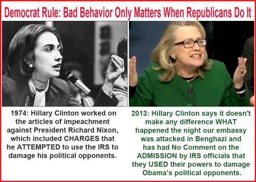 2013 1974 Hillary Hypocrite