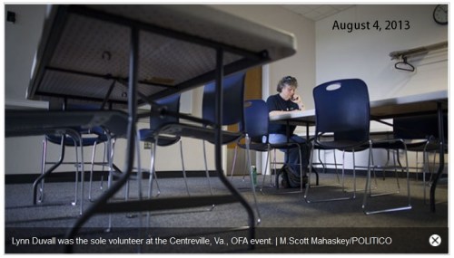 2013_08 04 Only attendee was a volunteer working the phones