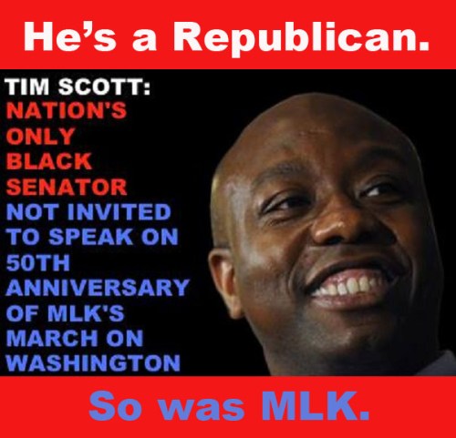 2013_08 Tim Scott not welcome at MLK march