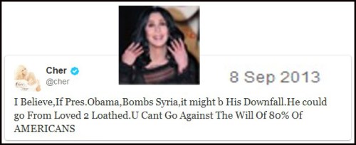 2013_09 08 Cher weighs in