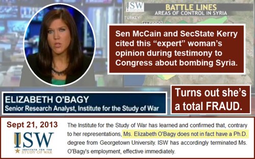 2013_09 21 Obama-Kerry's expert fired for faked credentials