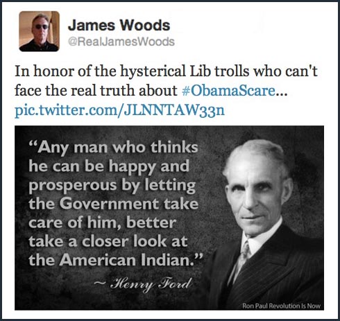 2013_09 James Woods and Henry Ford on Obamacare
