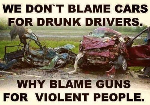 GUNS We don't blame cars