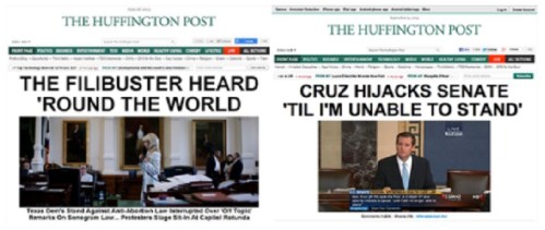 HuffPo filibuster coverage