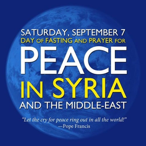 Sept 7 Fast and Pray for Peace