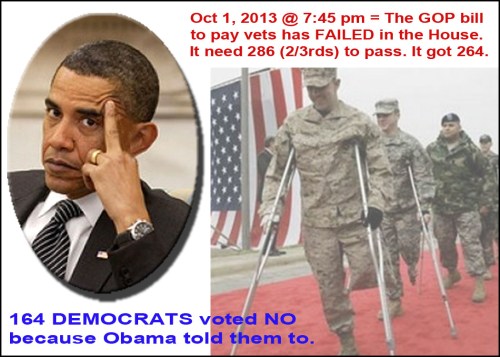 2013_10 01 Dems vote no on vet pay