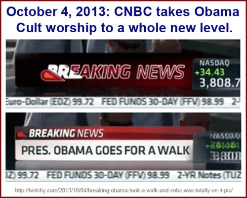 2013_10 04 Breaking News Obama goes for walk