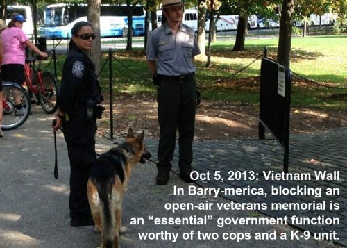 2013_10 05 Cops and K-9 to block open air memorial