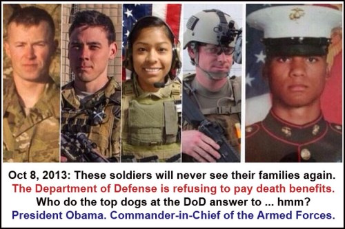 2013_10 08 Five dead soldiers get screw you from CINC