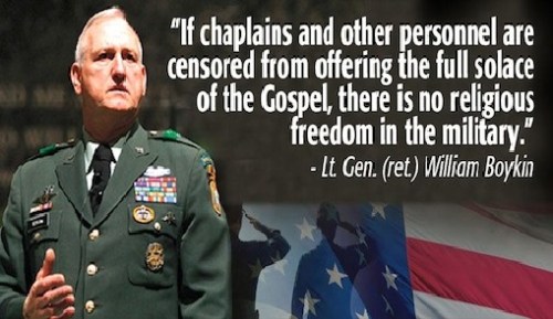 Boykin - Religious freedom in military