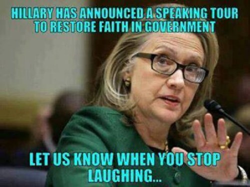 HILLARY Let us know when you stop laughing