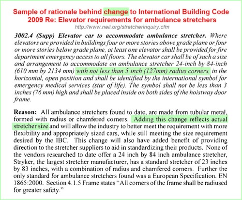 Sample code re stretchers and elevators