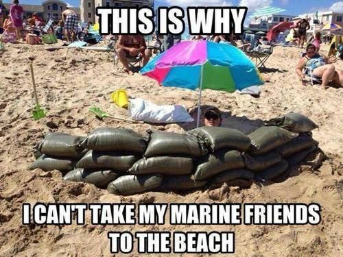 Why I can't take Marine friends to the beach
