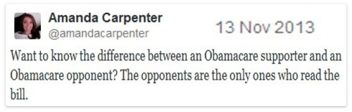 2013_11 13 Ocare support v opposition in one BOOM tweet