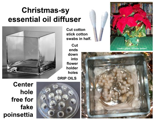 2013_12 20 Essential oils and fake poinsettia