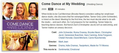 MOVIE Come dance at my wedding