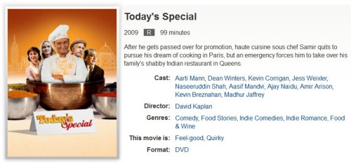 MOVIE Today's Special