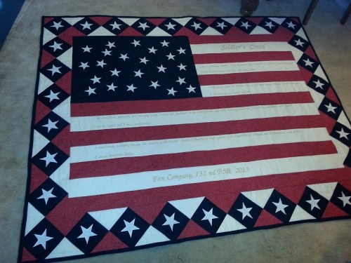 Soldier's Creed quilt 1