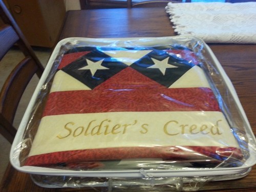 Soldier's Creed quilt 2