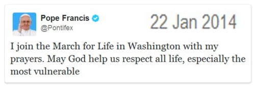 2014_01 22 Pope Francis tweets