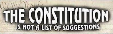 Constitution not list of suggestions