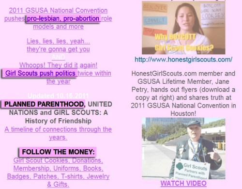 Girl Scouts promoting abortion, gay marriage