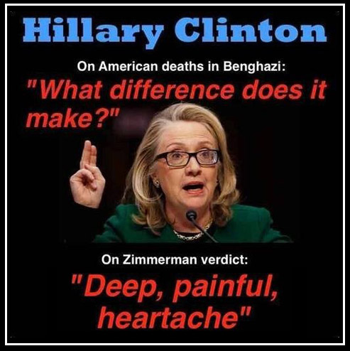 Shrillary on Benghazi and Zimmerman